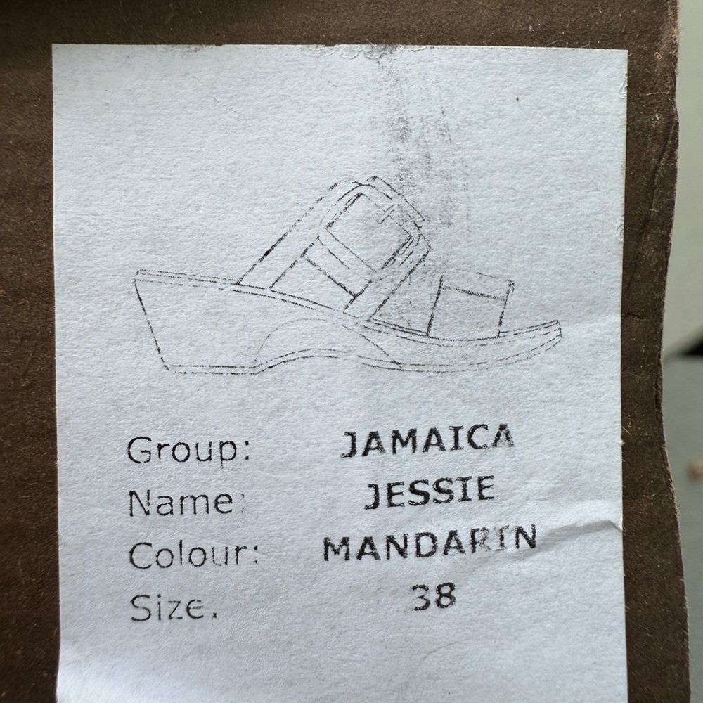 DROMEDARIS - Jesse Leather Wedge Sandals - Picture 8 of 8